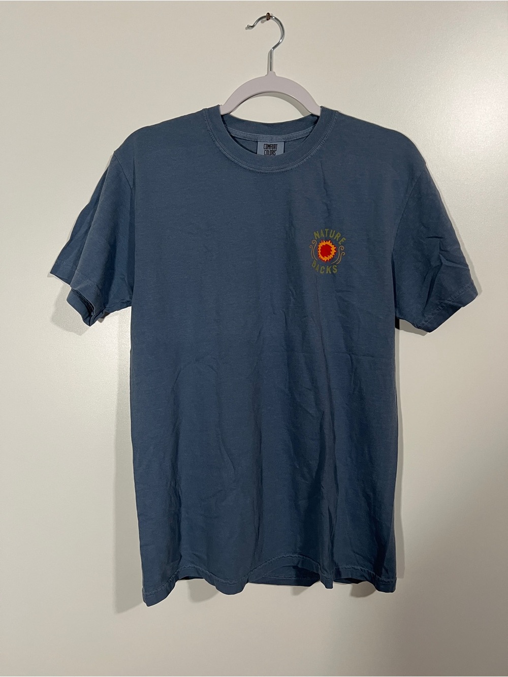 Nature Backs Bear Mountain Biker Size Medium Blue Comfort Colors Shirt - Picture 3 of 4